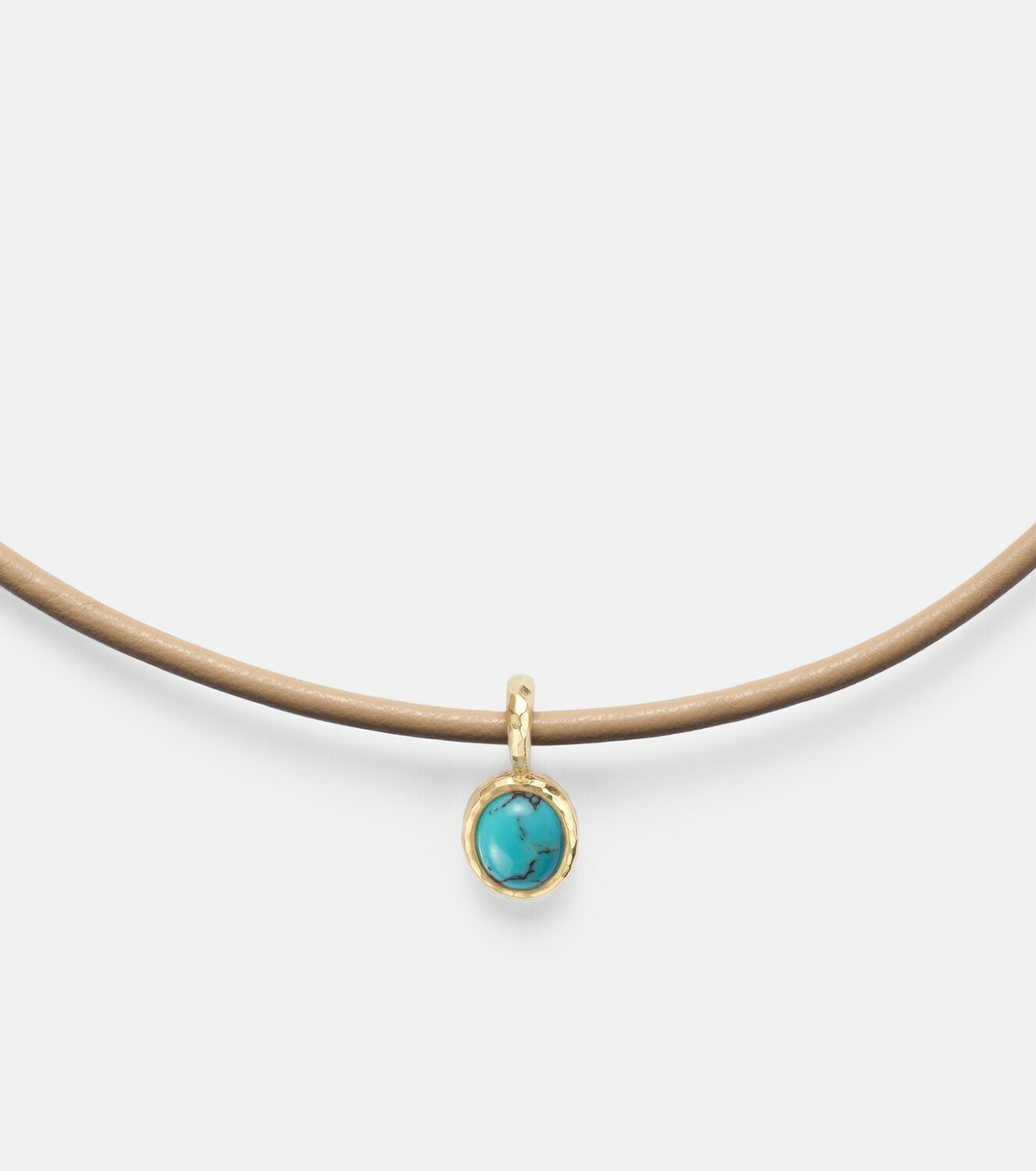 Octavia Elizabeth 18kt gold pendant necklace with turquoise
