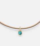 Octavia Elizabeth 18kt gold pendant necklace with turquoise