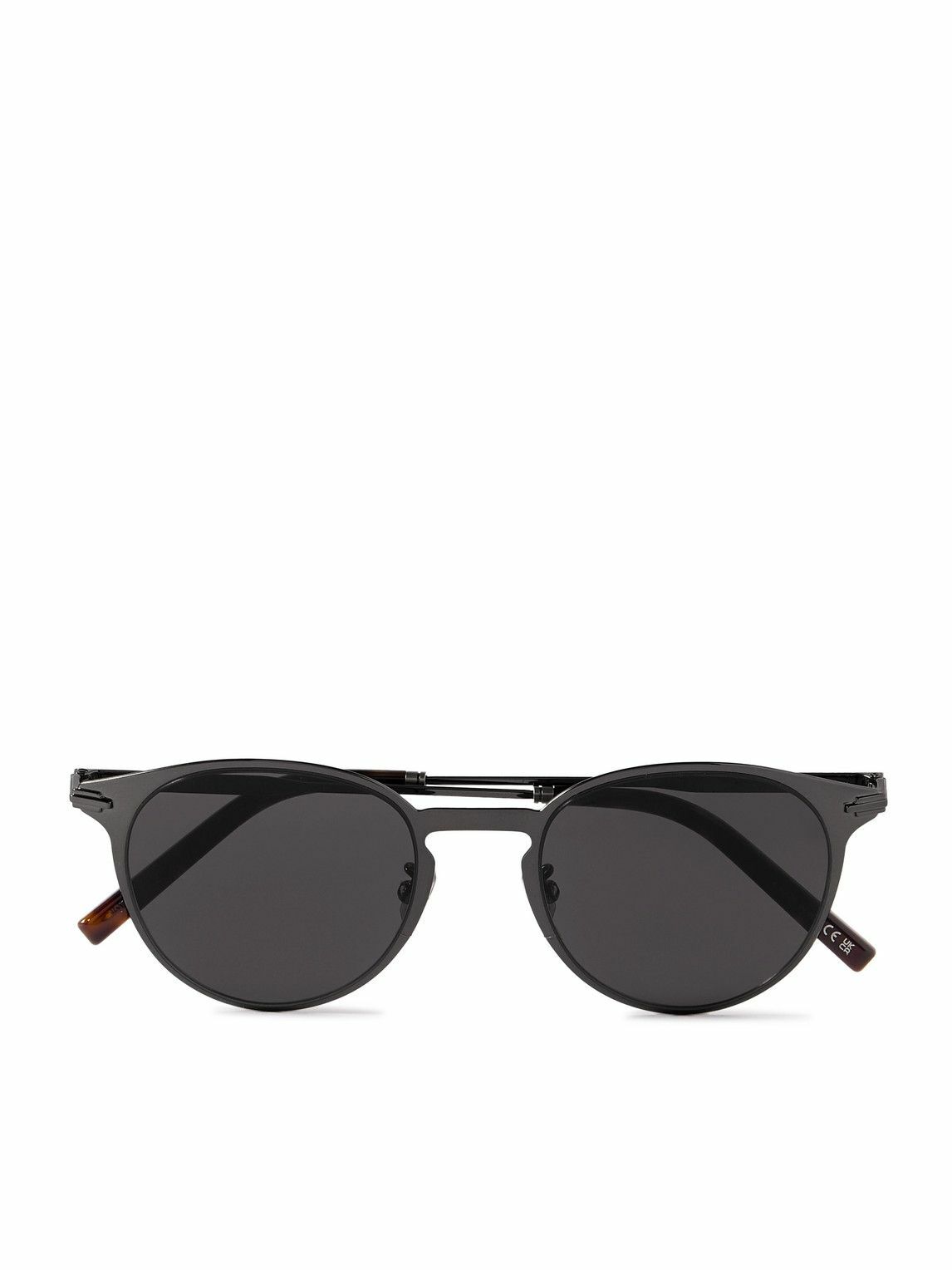 DIOR EYEWEAR DiorBlackSuit R8U Round-Frame Gunmetal Sunglasses for
