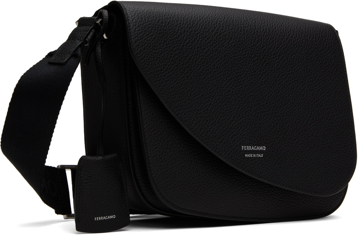 Ferragamo Black Fiamma Crossbody Bag