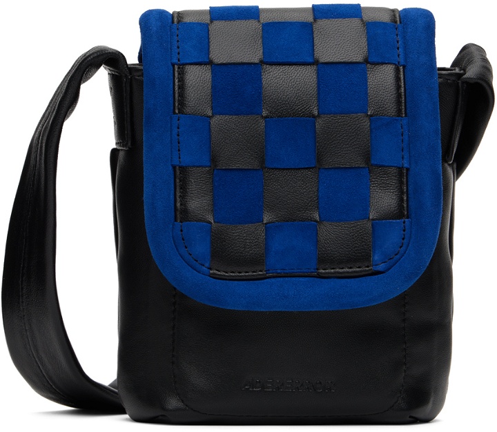 Photo: ADER error Black & Blue Woven Messenger Bag