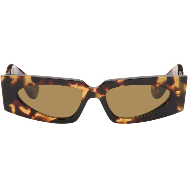 Photo: Valentino Brown Rectangular Acetate Sunglasses