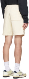 Rhude Off-White Embroidered Shorts