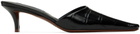 Jil Sander Black Square Toe Mules