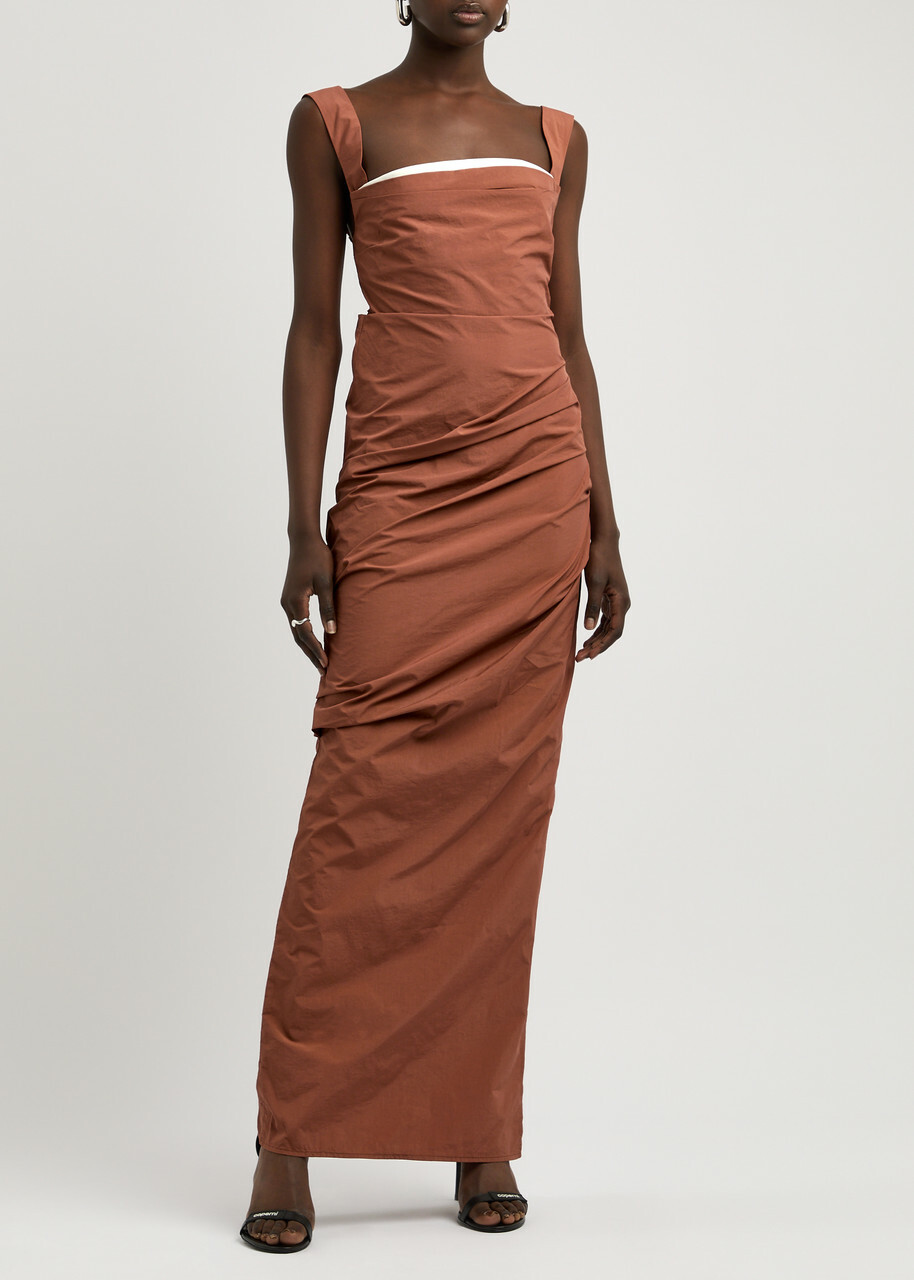 chinese dress ladies Bamboo Dress - Terracotta main image 1