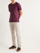 Massimo Alba - Panarea Garment-Dyed Cotton-Jersey T-Shirt - Burgundy