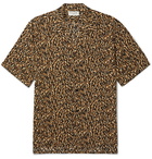 SAINT LAURENT - Camp-Collar Leopard-Print Woven Shirt - Neutrals