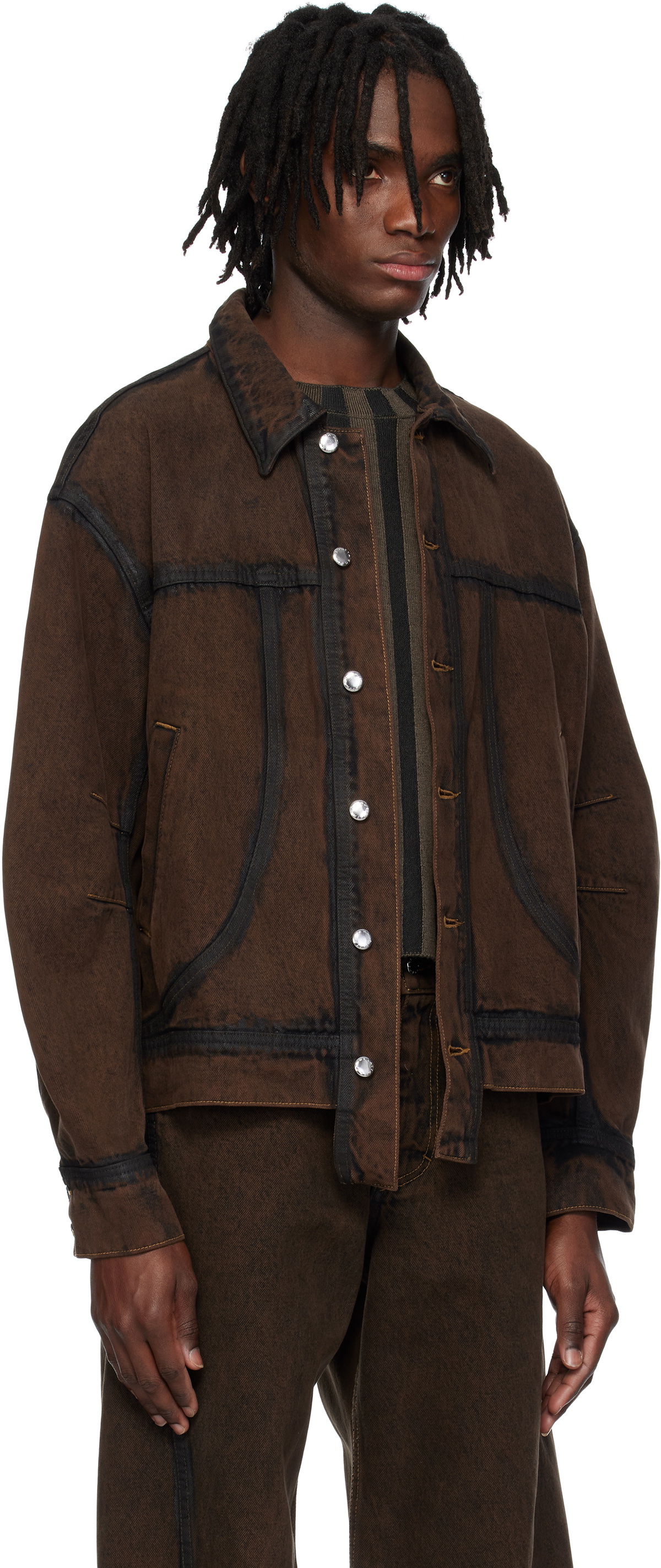 Eckhaus Latta Brown EL Redux Denim Jacket
