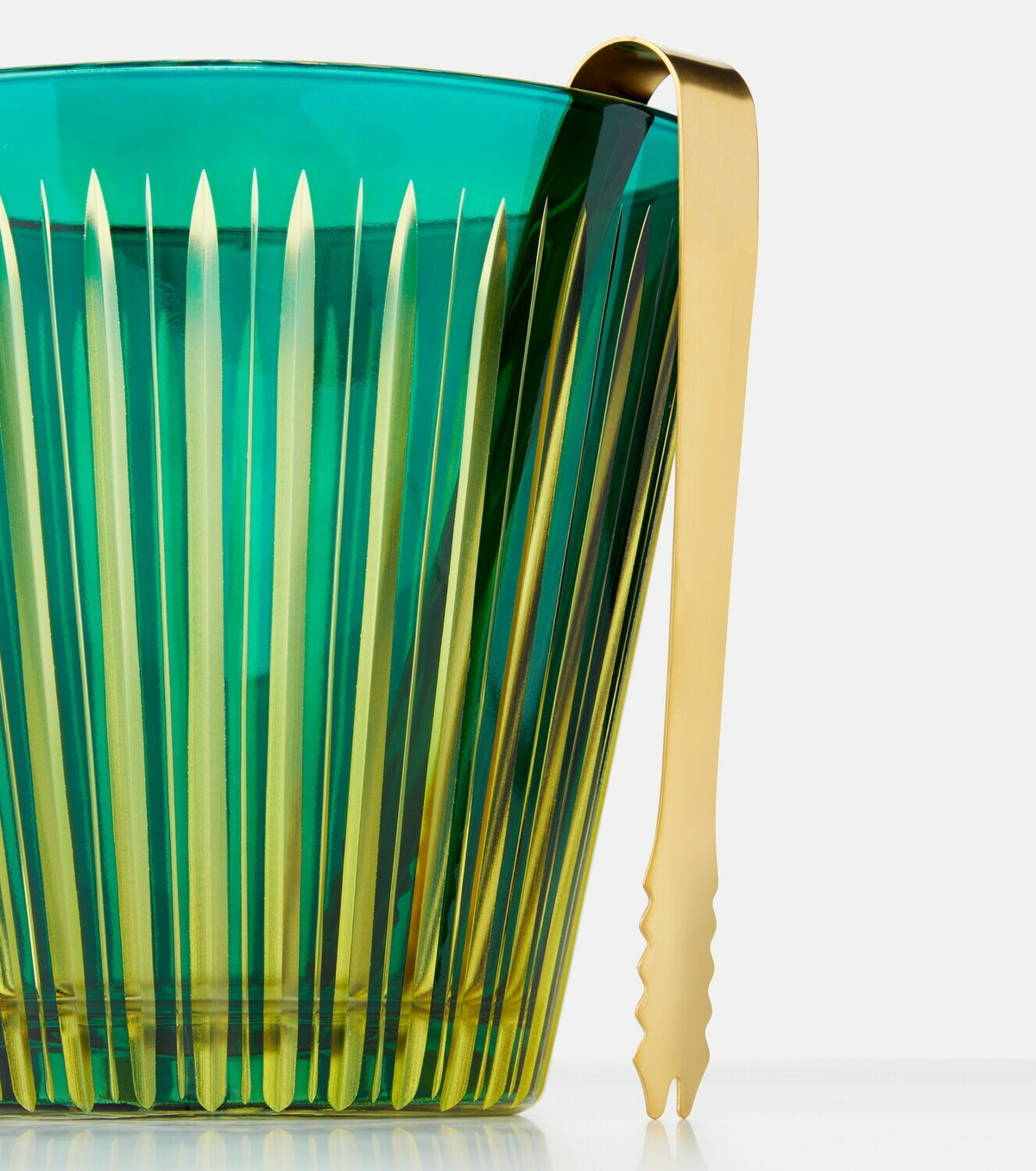 L'Objet Prism ice bucket and tongs set