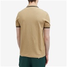 Fred Perry Men's Twin Tipped Polo Shirt in Warm Stone/Black