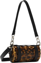Feng Chen Wang Brown & Black Cylindrical Bamboo Bag