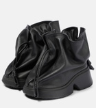 Loewe - Flamenco leather wedge ankle boots