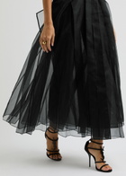 16 Arlington Morfyd Sheer Organza Midi Dress Black 6 (UK6 / XS)
