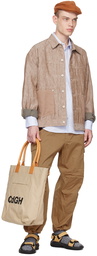 Comme des Garçons Homme Brown Elbow Patch Jacket