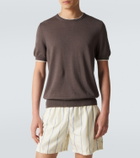 Fedeli Knitted linen and cotton sweater