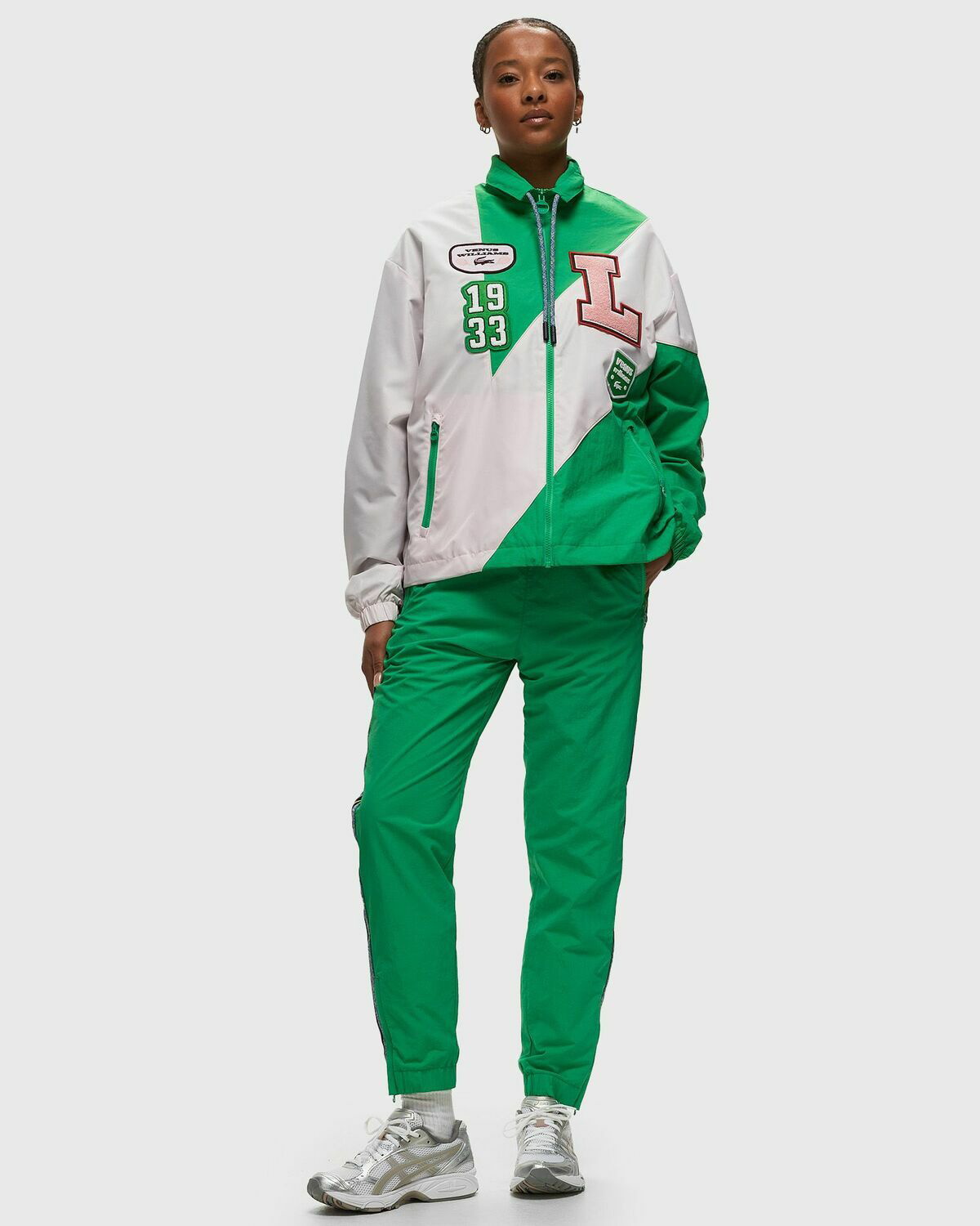 Green track pants online womens