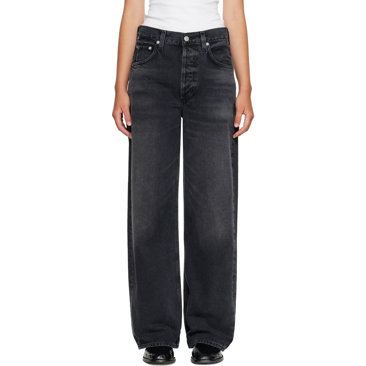 Citizens of Humanity Black Ayla Baggy Jeans
