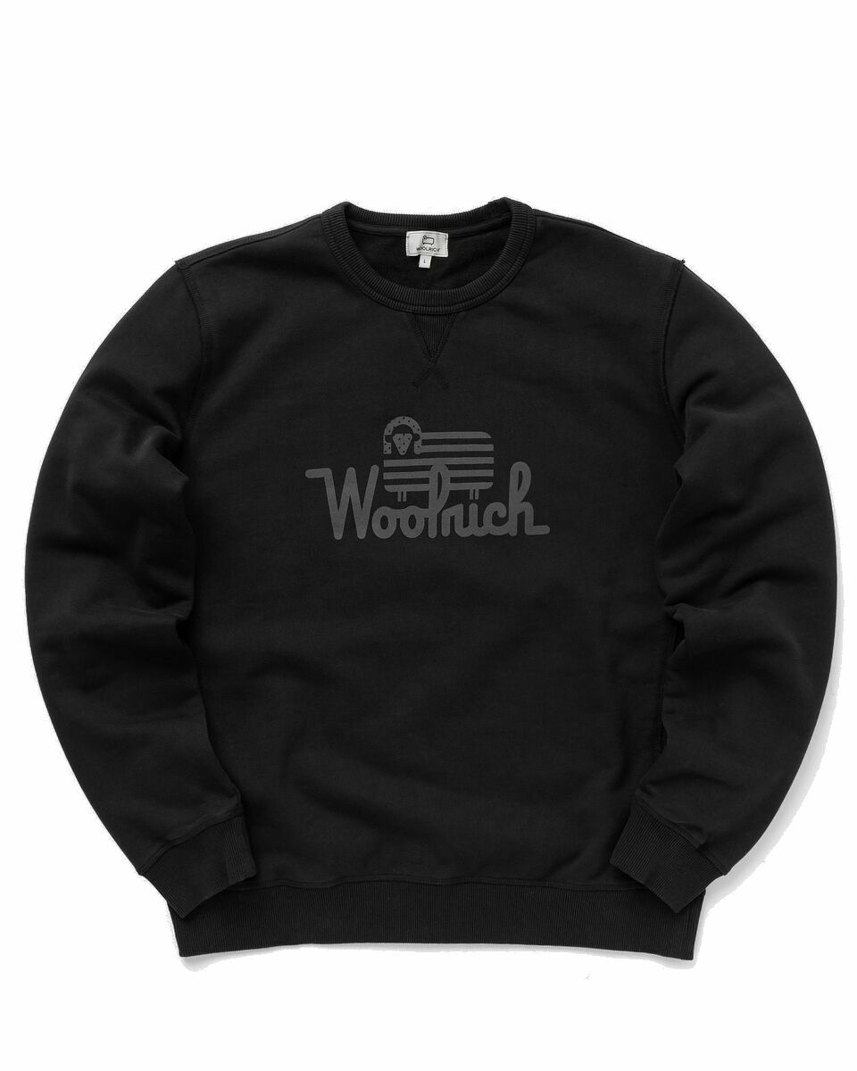 Photo: Woolrich Organic Cotton Sweatshirt Black - Mens - Sweatshirts