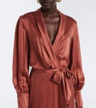 Zimmermann Silk satin wrap dress