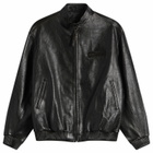 Nothing Written Women's Leather Single Rider Jacket in Black