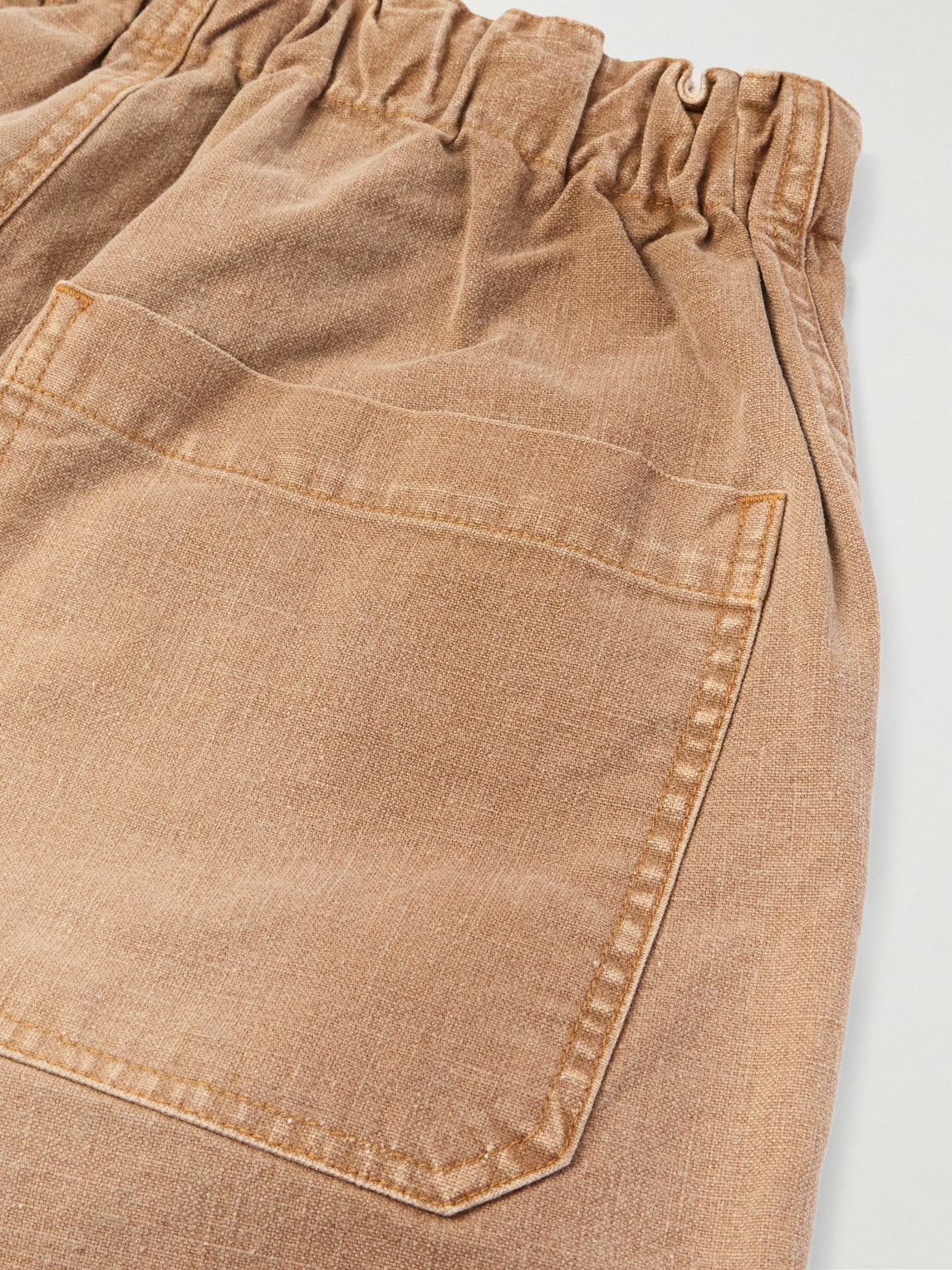 Straight-Leg Appliquéd Distressed Denim Shorts – Grandeur
