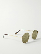 Fendi - Sky Round-Frame Gold-Tone Sunglasses