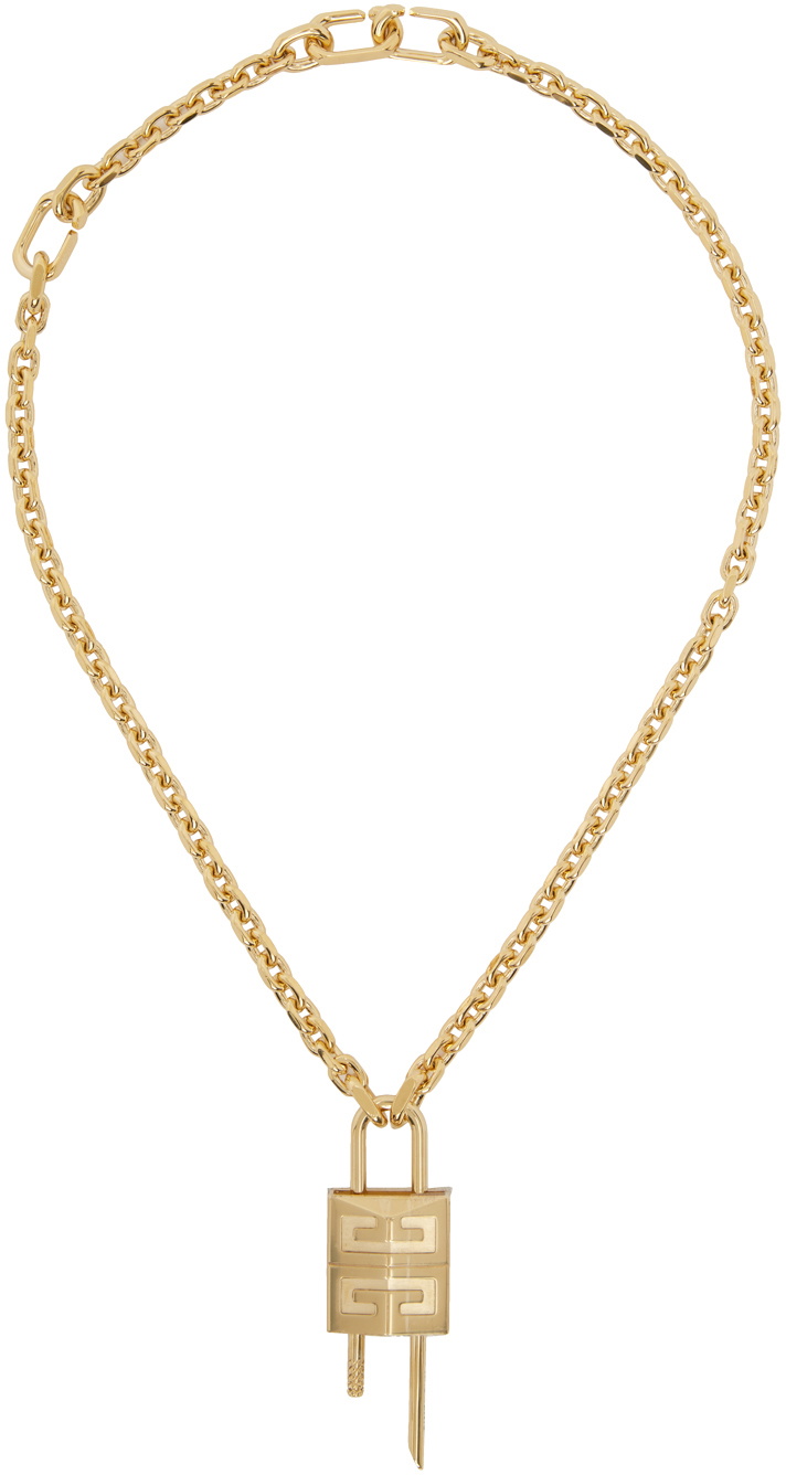 GIVENCHY(ジバンシィ) Crystal Embellished 4G Padlock Necklace Buy Givenchy Crystal Embellished 4G Padlock Necklace 'Black