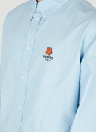 Crest Logo Embroidery Shirt in Light Blue