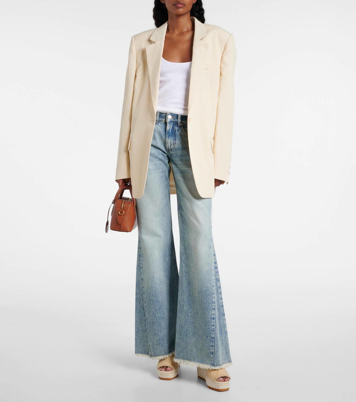 Stella McCartney Faux suede wedge espadrilles
