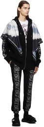 Givenchy Black Bouclé Barbed Wire Zip Hoodie