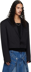 LU'U DAN Black Slashed Blazer
