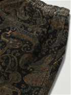 Universal Works - Tapered Paisley-Print Cotton-Corduroy Drawstring Trousers - Brown