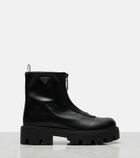 Prada Leather platform ankle boots