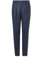 Brunello Cucinelli - Slim-Fit Virgin Wool-Flannel Trousers - Blue