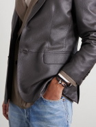 TOM FORD - Woven Leather and Silver-Tone Wrap Bracelet - Black