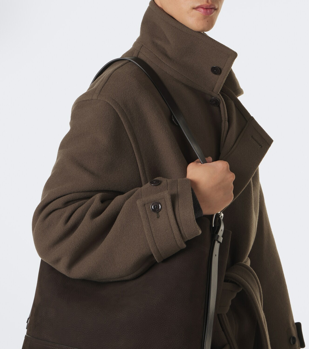 Lemaire Belted leather tote bag