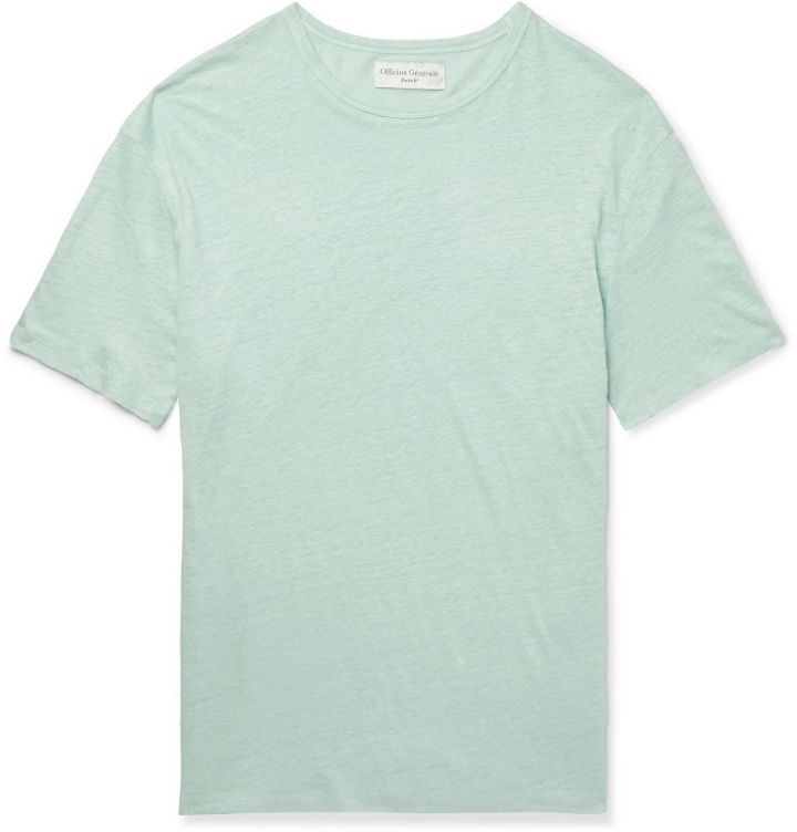 Photo: Officine Generale - Garment-Dyed Linen T-Shirt - Green