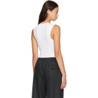 Jil Sander White Ribbed Bodysuit