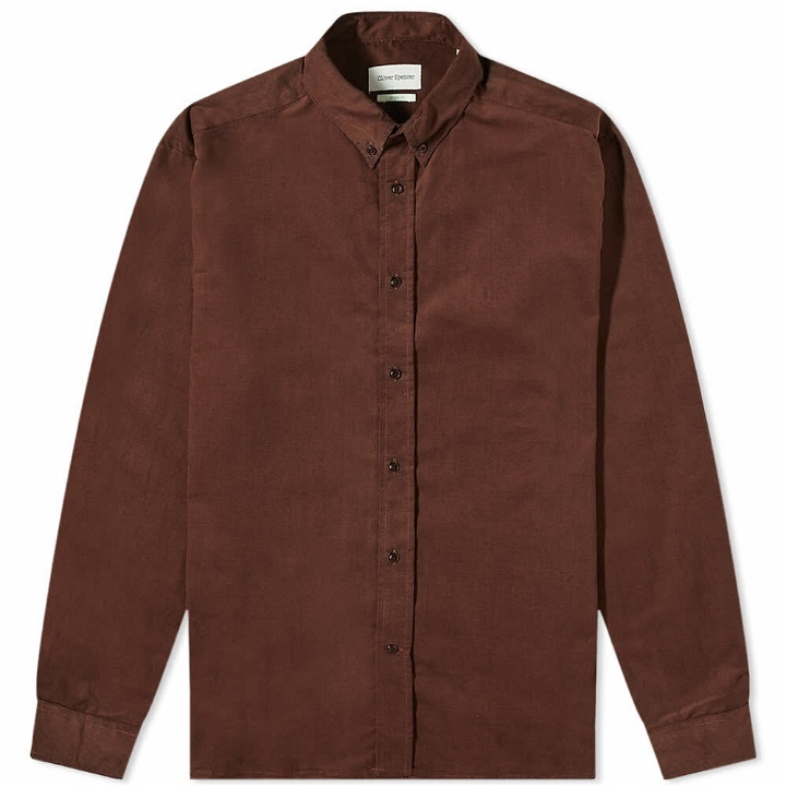 Photo: Oliver Spencer Men's Cord Brook Button Down Shirt in Brown