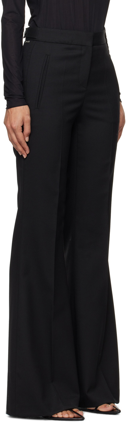 BOSS Black Regular-Fit Flared Wool Twill Trousers