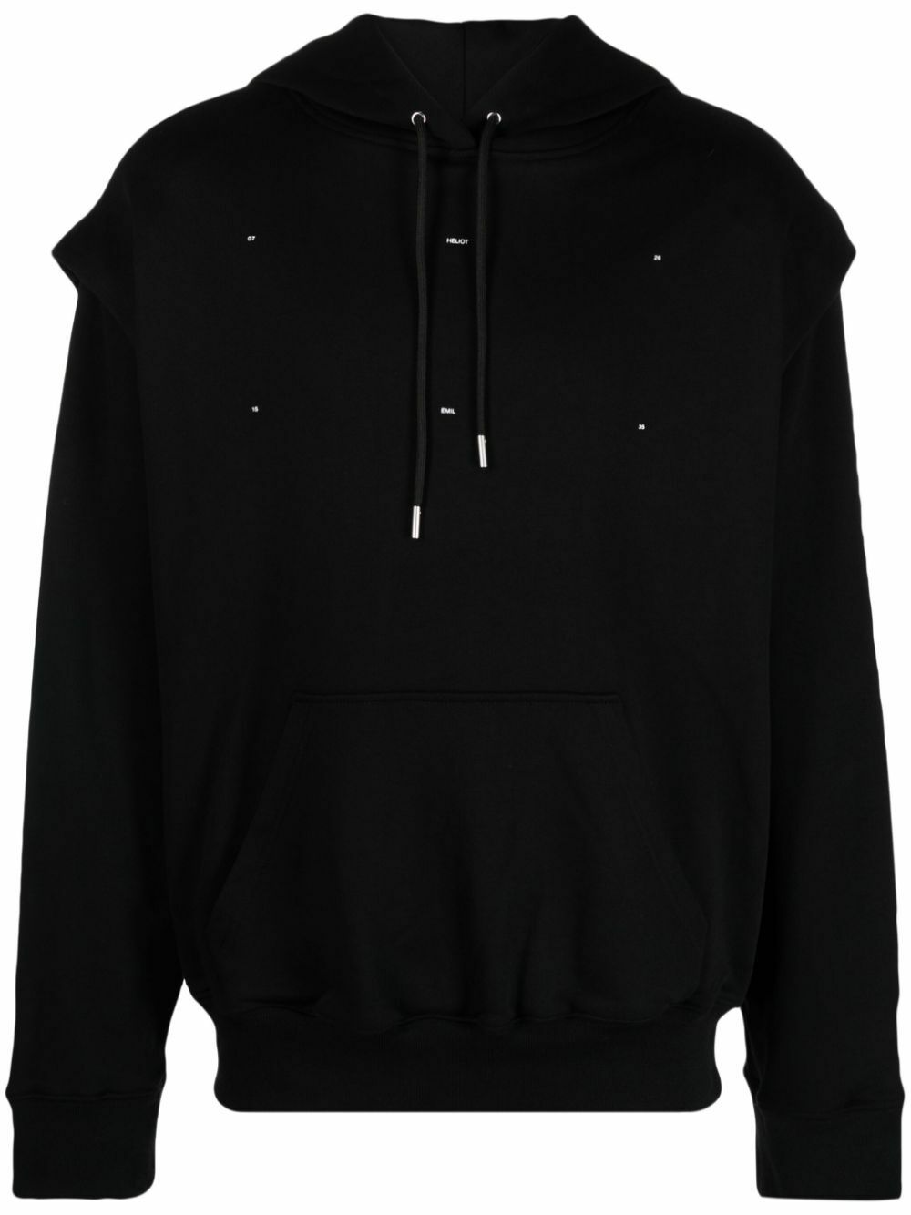 HELIOT EMIL Black Tied Zip Knit Sweater Heliot Emil