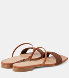 Malone Souliers Frida leather-trimmed sandals