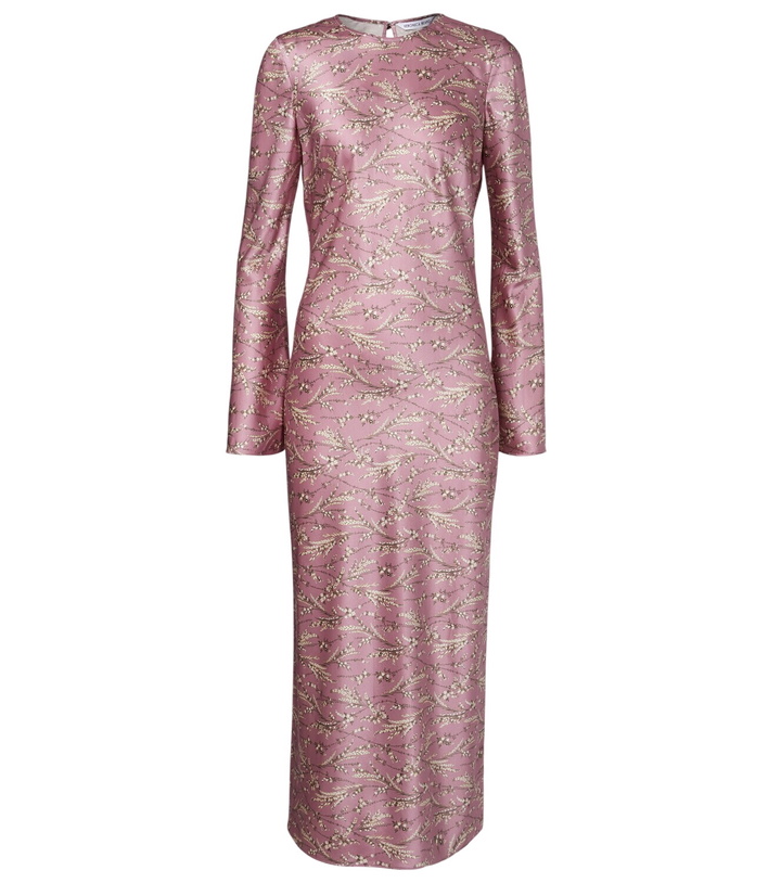Photo: Veronica Beard Gemma floral silk-blend satin midi dress