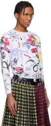 Chopova Lowena White 'What's In My Bag' Fitted Jersey T-shirt