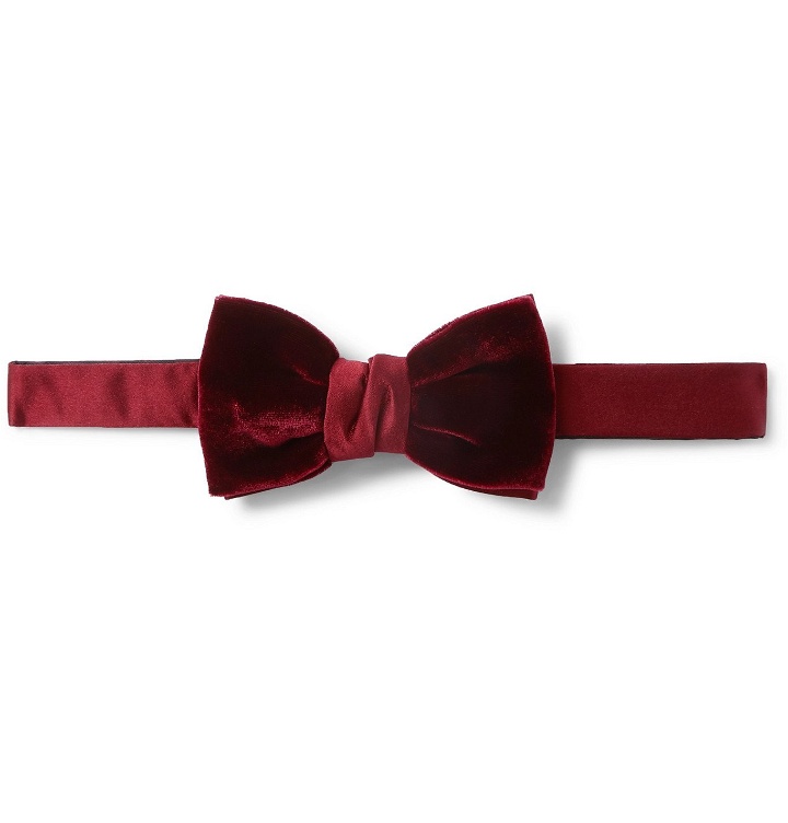 Photo: Lanvin - Pre-Tied Velvet Bow Tie - Red