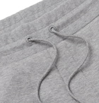 MONCLER - Slim-Fit Tapered Logo-Embroidered Loopback Cotton-Jersey Sweatpants - Gray