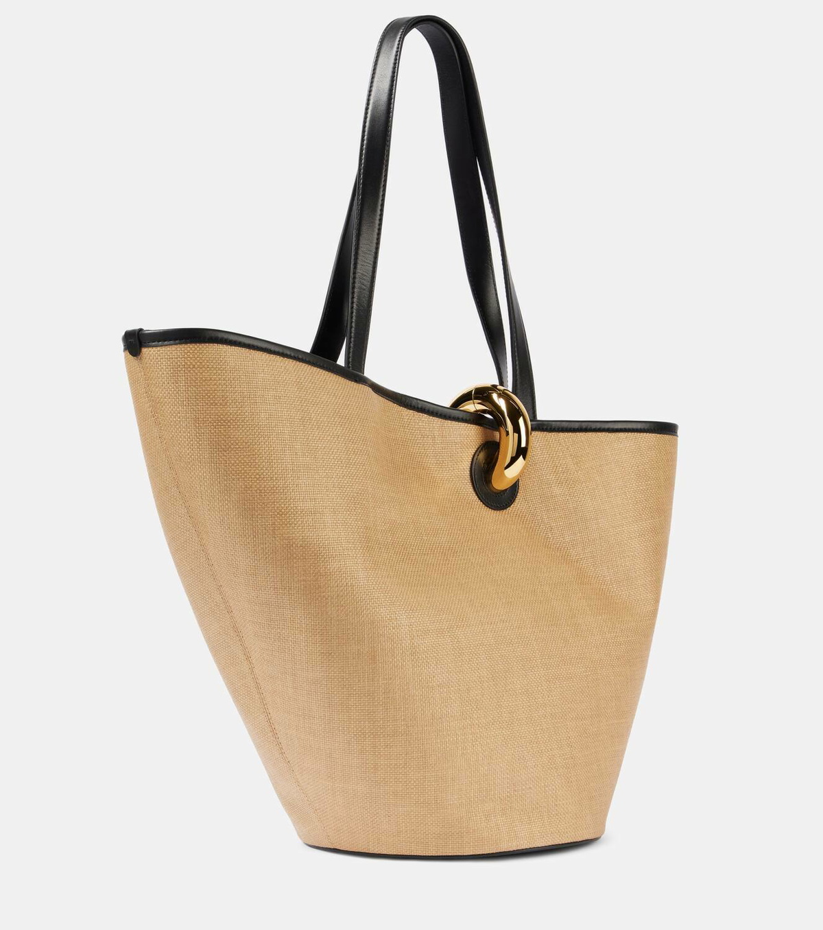 Jacquemus Le Bambola leather-trimmed basket bag Jacquemus