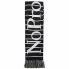 No Problemo Men's Stripe Logo Scarf in Black 