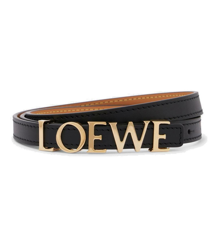 Photo: Loewe Slim logo leather belt