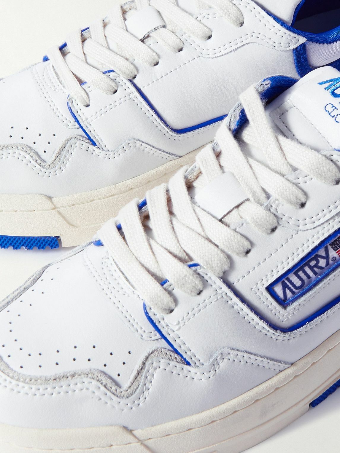 Autry - CLC Suede and Rubber-Trimmed Leather Sneakers - Blue